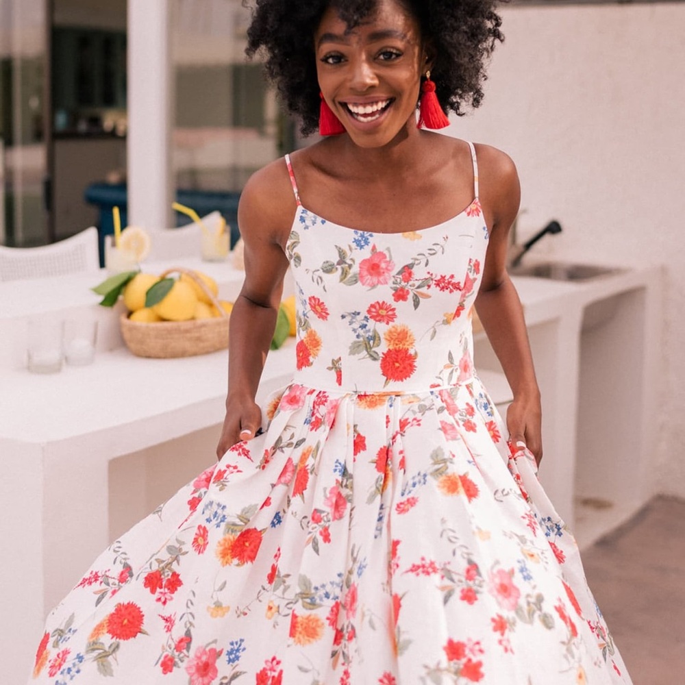 Gal Meets Glam - Floral Spaghetti Strap Dress